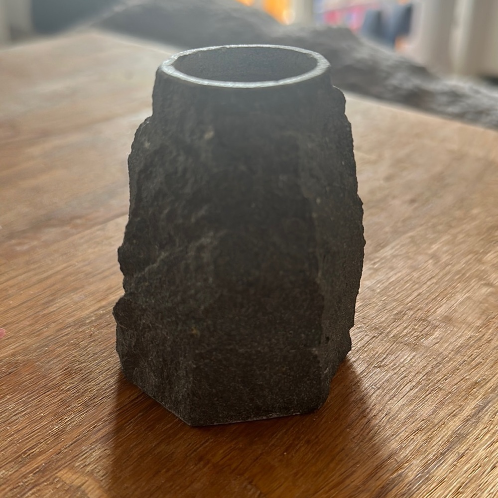 Authentic lava rock, hand carved by an Icelandic artist. Purchased in Iceland.